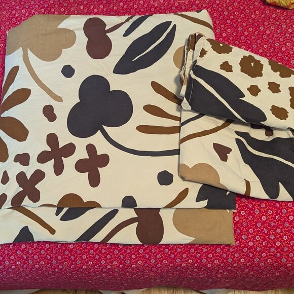 Marimekko Suvi Duvet Cover Pillow Shams King Size Floral Finnish Midcentury MCM - Picture 4 of 11